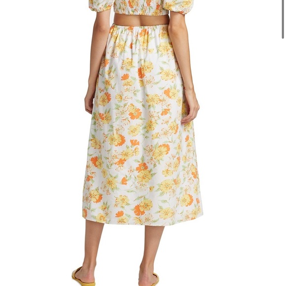 NWT Faithfull the Brand Loucetta Floral Cotton Midi Dress - Picture 5 of 8